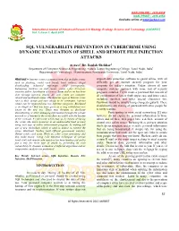 Sql Vulnerability Prevention in Cybercrime Using Dynamic Evaluation of Shell and Remote File Injection Attacks