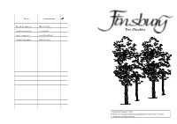 Tree Checklist