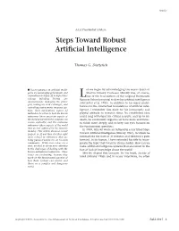 AAAI Presidential Address: Steps Toward Robust Artificial Intelligence