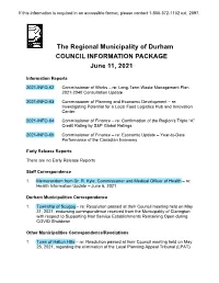 COUNCIL INFORMATION PACKAGE June 11, 2021