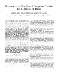 Dominance As a New Trusted Computing Primitive for the Internet of Things