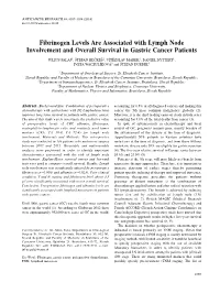 Fibrinogen Levels Are Associated with Lymph Node Involvement And