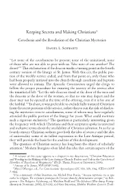 Keeping Secrets and Making Christians*