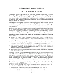 Report of the Board of Appeals