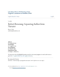 Robert Browning: Separating Author from Narrator Brian C