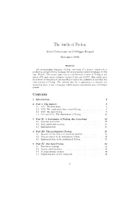 The Birth of Prolog