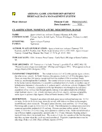 Arizona Game and Fish Department Heritage Data Management System