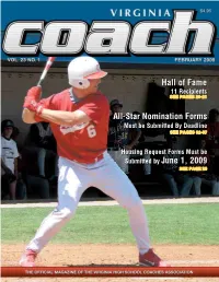 Hall of Fame All-Star Nomination Forms