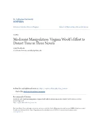 Modernist Manipulation: Virginia Woolf's Effort to Distort Time in Three Novels" (2013)