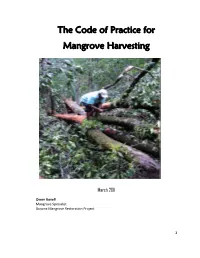 The Code of Practice for Mangrove Harvesting