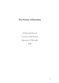 The Nature of Intention