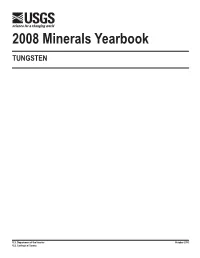 2008 Minerals Yearbook TUNGSTEN