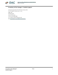 George F. Koether Papers