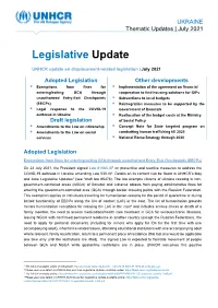 Legislative Update