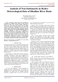 Meteorological Data of Dhadhar River Basin