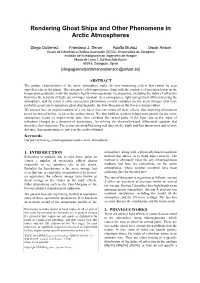 Rendering Ghost Ships and Other Phenomena in Arctic Atmospheres