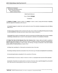 SM. Criminal Attempt., Model Penal Code § 5.01