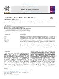 Thermal Analysis of the SMOG-1 Pocketqube Satellite