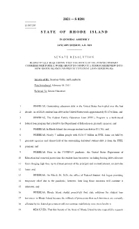 2021 -- S 0281 State of Rhode Island