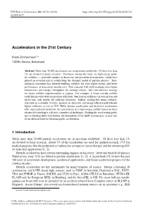 Accelerators in the 21St Century