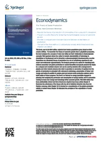 Econodynamics the Theory of Social Production Series: New Economic Windows