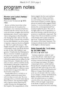 Program Notes