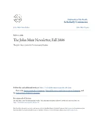 The John Muir Newsletter, Fall 2006