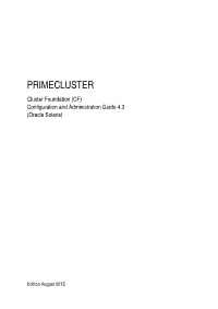 Cluster Foundation Configuration and Administration Guide