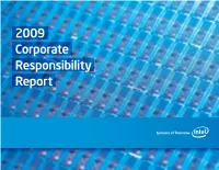 Intel 2009 CSR Report