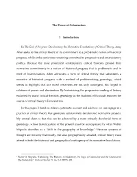 The Power of Colonization 1 Introduction in the End of Progress