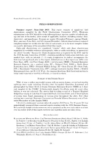 This Report Consists of Significant Bird Observations Compiled by the Field Observations Committee (FOC)