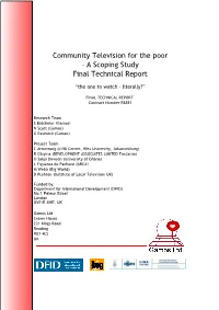 A Scoping Study Final Technical Report