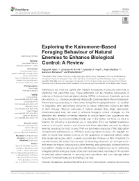 Exploring the Kairomone-Based Foraging Behaviour Of