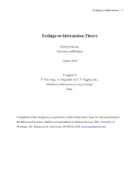 Feelings-As-Information Theory