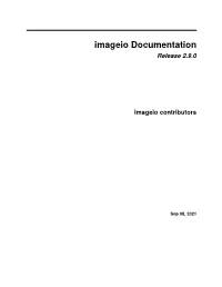 Imageio Documentation Release 2.9.0