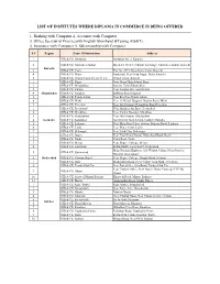 List of Institutes Where Diploma in Commerce Is Being Offered