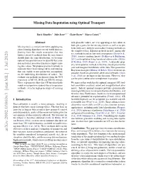 Missing Data Imputation Using Optimal Transport
