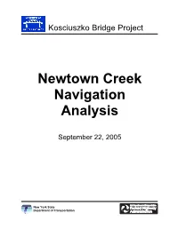 Newtown Creek Navigation Analysis