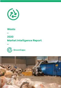 Waste 2020 Market Intelligence Report