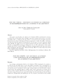 Why Did I Write?»: Argumenta Ad Homines As a Strategy of Self-Representation in an Epistle to Dr Arbuthnot