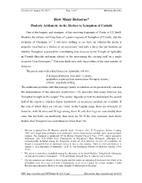 How Many Hetaerae? Pindaric Arithmetic in the Skolion to Xenophon of Corinth