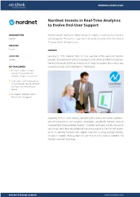 Nordnet Invests in Real-Time Analytics to Evolve End-User Support