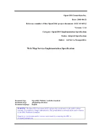 OGC WMS 1.1.0 Implementation Specification