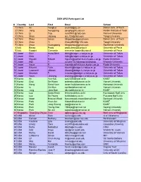 Participant List (Pdf)