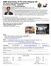 PDK University of Toronto Chapter 85