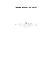 Approach to Nausea and Vomiting