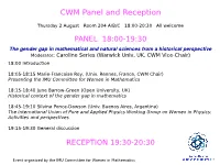 CWM Panel and Reception