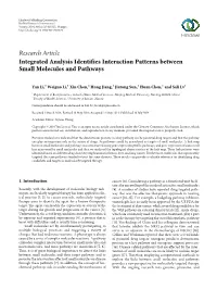 Integrated Analysis Identifies Interaction Patterns Between Small Molecules and Pathways