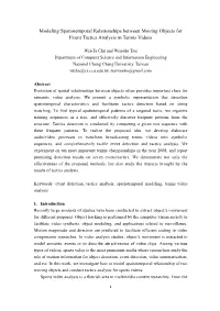 Modeling Spatiotemporal Relationships Between Moving Objects for Event Tactics Analysis in Tennis Videos