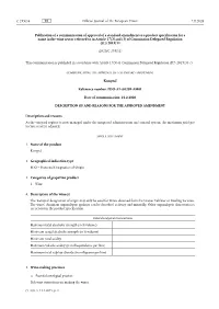 Publication of a Communication of Approval of a Standard Amendment
